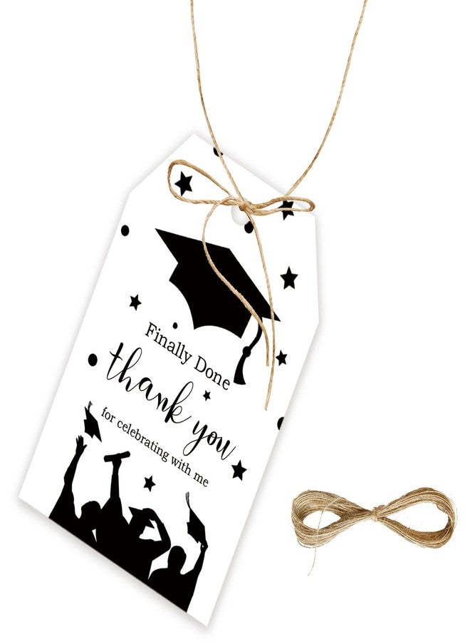 FORSHEEP 50pcs Graduation Thank You Tags, Congrats Grad Gift Tag with String for Graduation Party, Class of 2026 Thank You Paper Tags for Grad Party Favors - Image 1